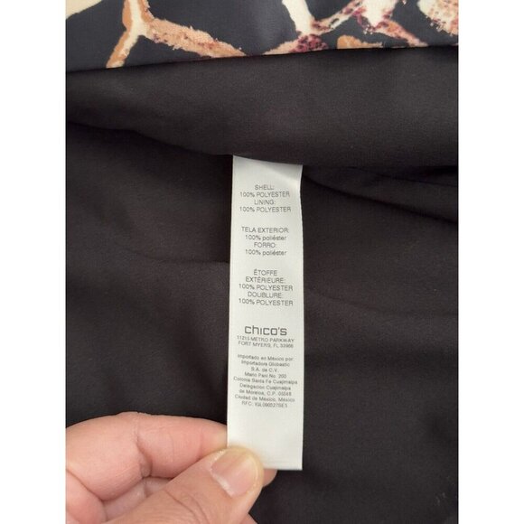 CHICOS Multicolor Floral Paisley Blazer One Button MEDIUM PETITE Office Formal - Picture 4 of 9